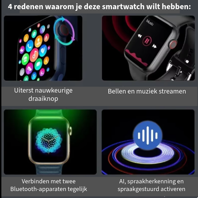 Ultra Smartwatch - Stilig og Teknologisk- Mega Salg- Black Friday !